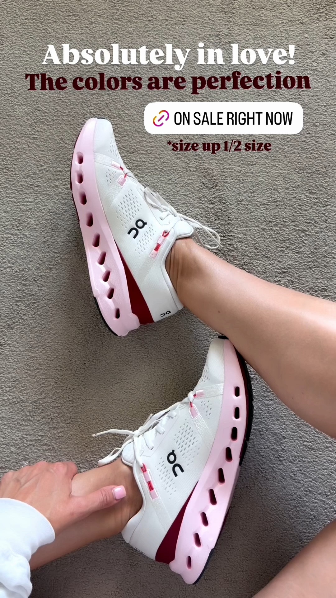 Favorite ON’s on sale right now! I size up 1/2 size. I wear these for running & cross training

#LTKSaleAlert #LTKActive #LTKfitnessgoals