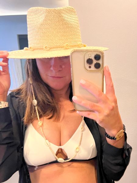 My favorite sun hat with pooka shells just in time for your spring break travels. Summer hats to protect from the rays. Look for less. Great hat to travel with  

#LTKSeasonal #LTKtravel #LTKswim