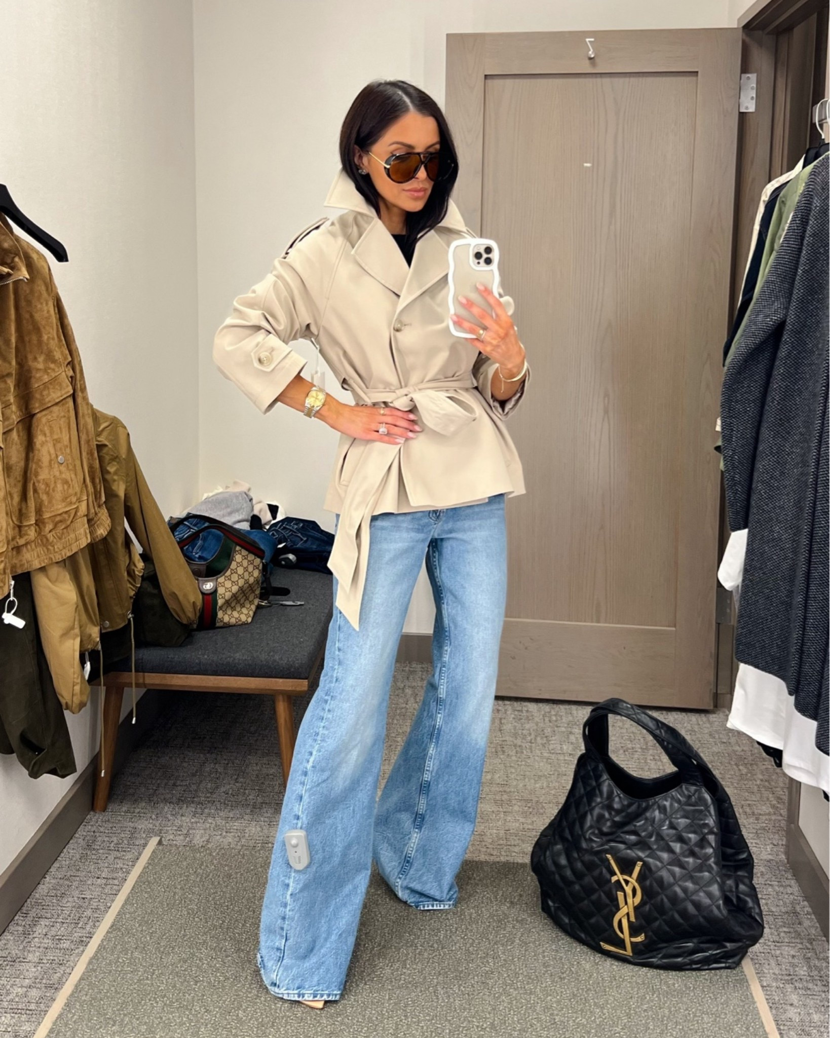 Nordstrom fall outfit
Nordstrom cropped trench
Mother jeans

#LTKOver40 #LTKWorkwear #LTKootd