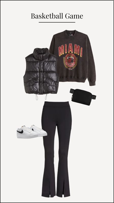Holiday & Winter Outfit Guide // Basketball Game 🏀 Just substitute your favorite team’s hoodie (I just chose Miami Heat because that’s my boyfriend’s favorite) 

#LTKHoliday #LTKfit #LTKSeasonal