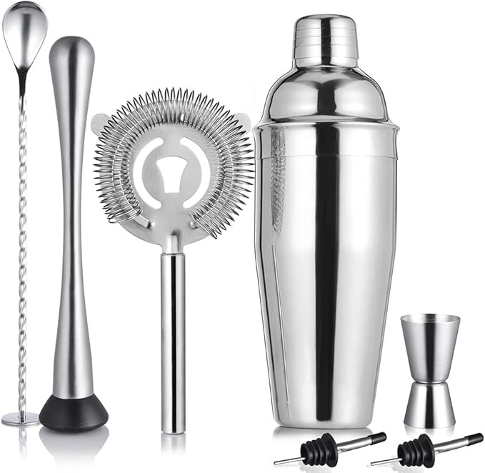 Cocktail Shaker Set & Bar Kit – 24 oz Stainless Steel Drink Mixer Martini Shaker for Bartende... | Amazon (US)