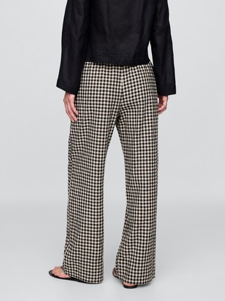 Linen-Blend Easy Wide-Hem Pants | Gap (US)