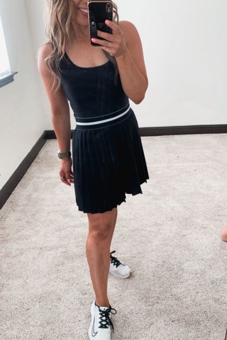 This athletic dress is so good the compression is amazing on top and an Alo lookalike!! The shorts under stay in place and there is a built on bra with removable pads. I have on a small  Athletic dress, activewear, Target style, Target  

#LTKFindsUnder50 #LTKSaleAlert #LTKFitness