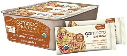 GoMacro MacroBar Organic Vegan Protein Bars - Salted Caramel + Chocolate Chips (2.3 Ounce Bars, 1... | Amazon (US)