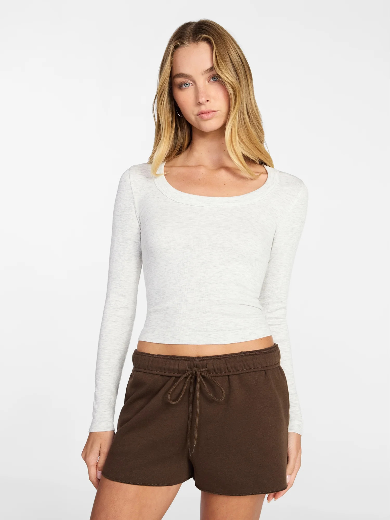 No Boundaries Seamless Scoop Neck Top, Women's XXS-XXL | Walmart (US)