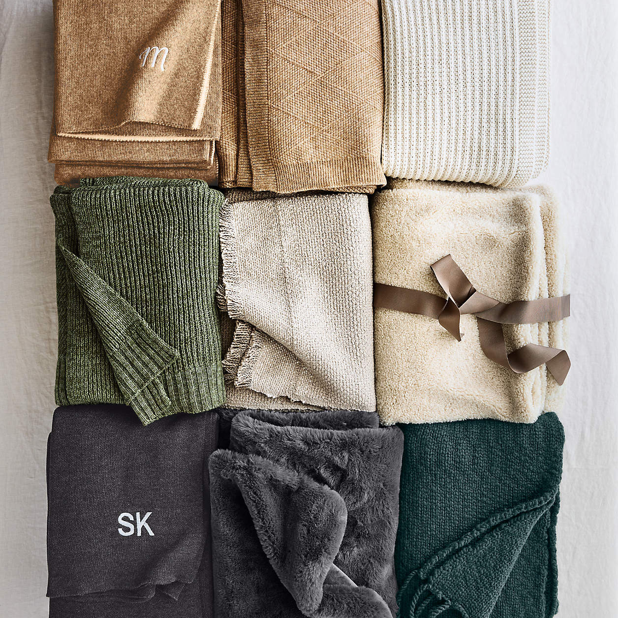 Storm Grey Faux Fur 70"x55" Throw Blanket + Reviews | Crate & Barrel | Crate & Barrel