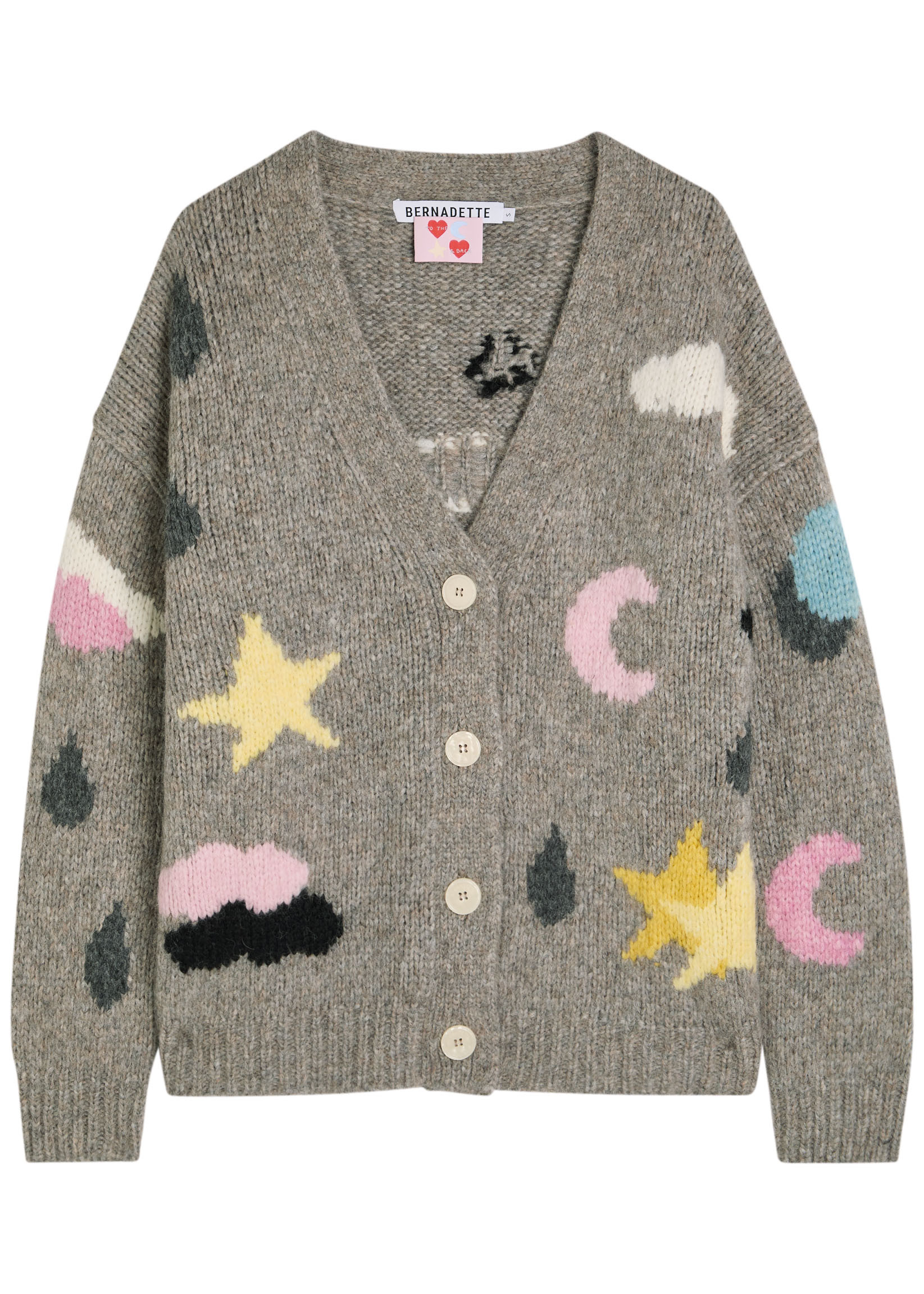 Stormy graphic intarsia alpaca-blend cardigan | Harvey Nichols