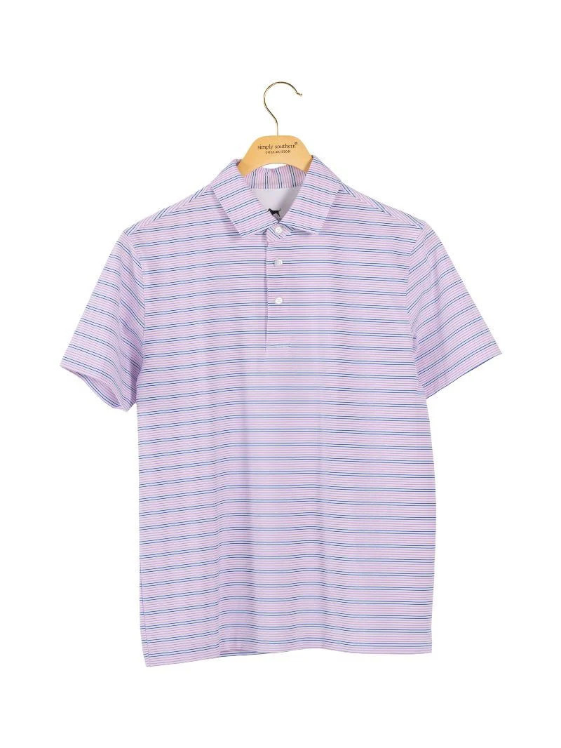 Simply Southern Boy Polo Stripe- Patriotic | Persnickety
