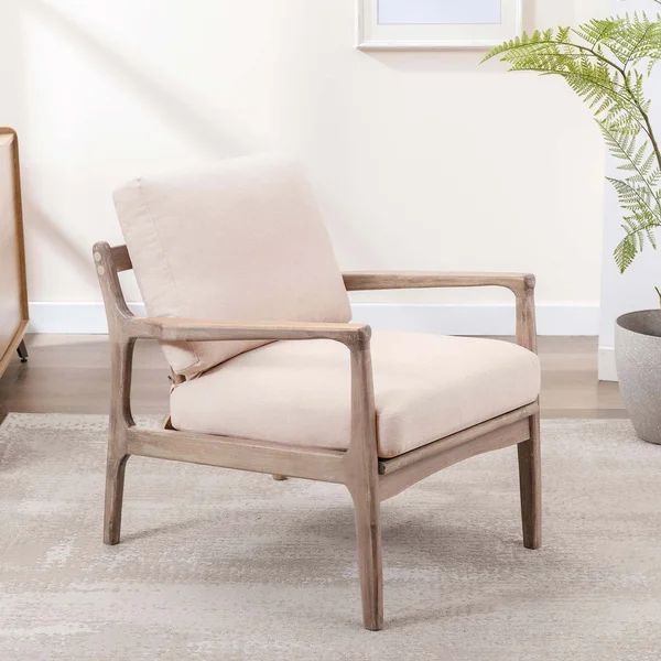 Truitts 32'' Wide Linen Lounge Chair | Wayfair North America