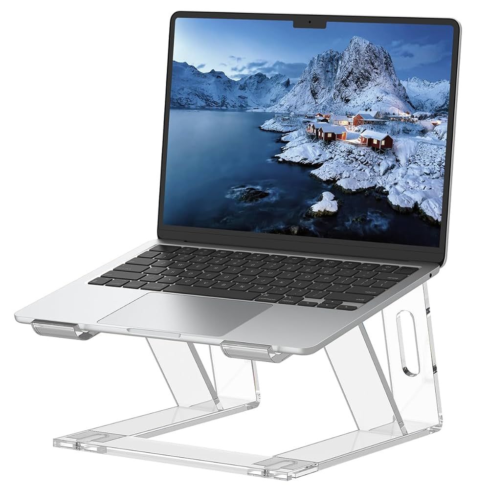 SOUNDANCE Laptop Stand for Desk, Acrylic Computer Riser, Ergonomic Laptops Elevator, Stable Holde... | Amazon (US)
