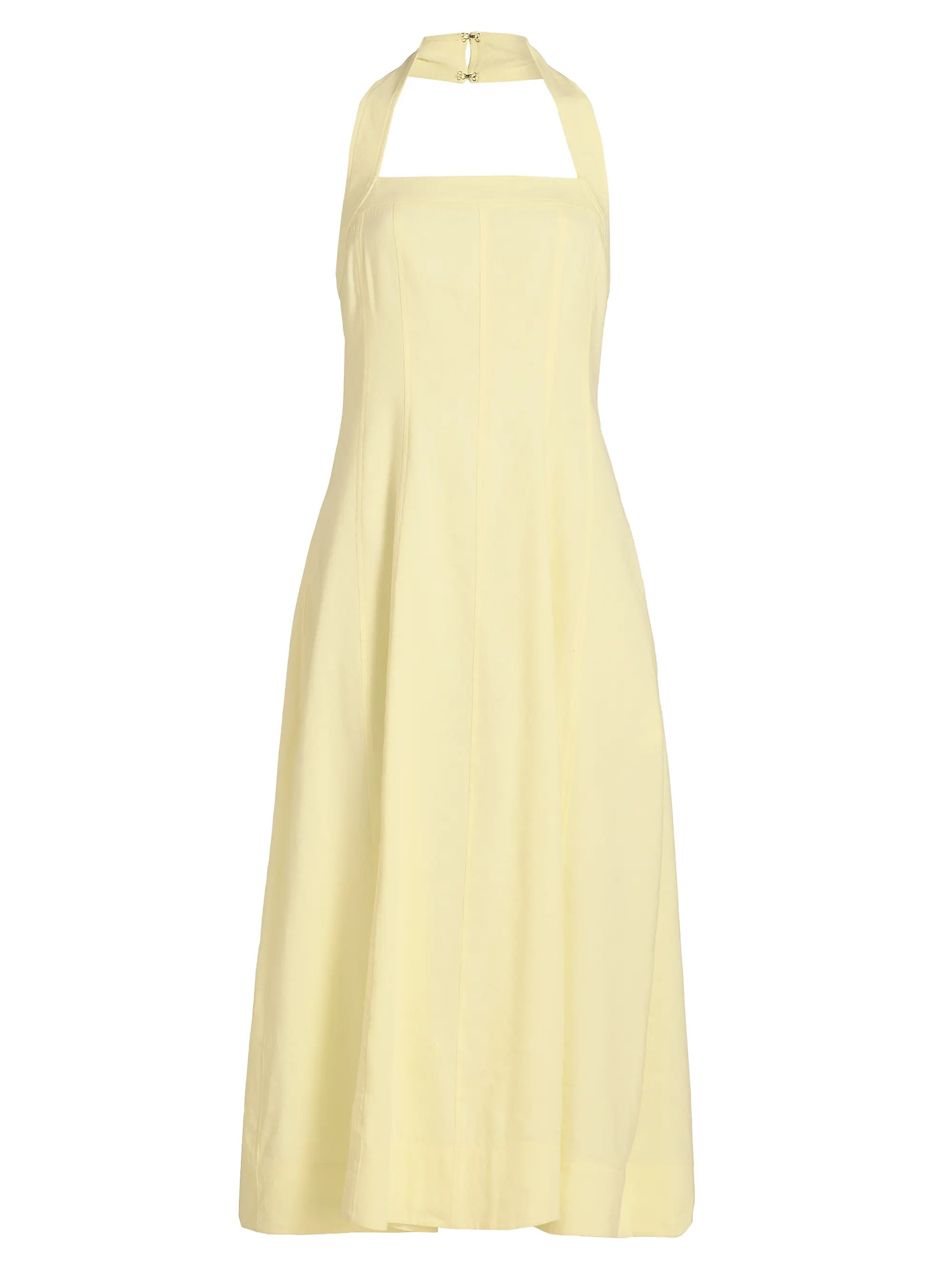 A.L.C. Elinor Linen-Blend Midi-Dress | Saks Fifth Avenue | Saks Fifth Avenue