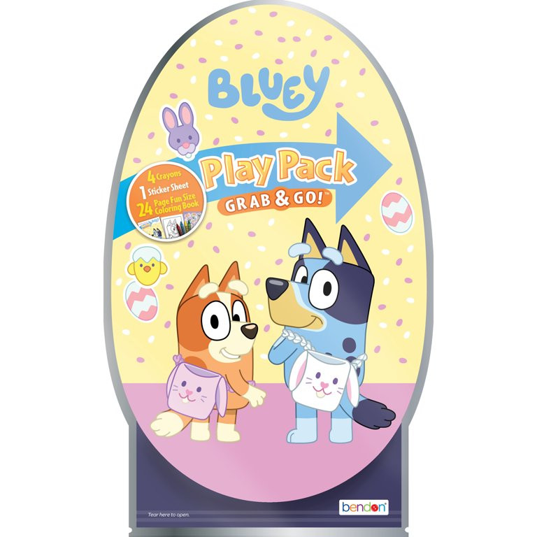 Bluey Easter Shaped Play Pack with 24 Page Mini Coloring Book | Walmart (US)