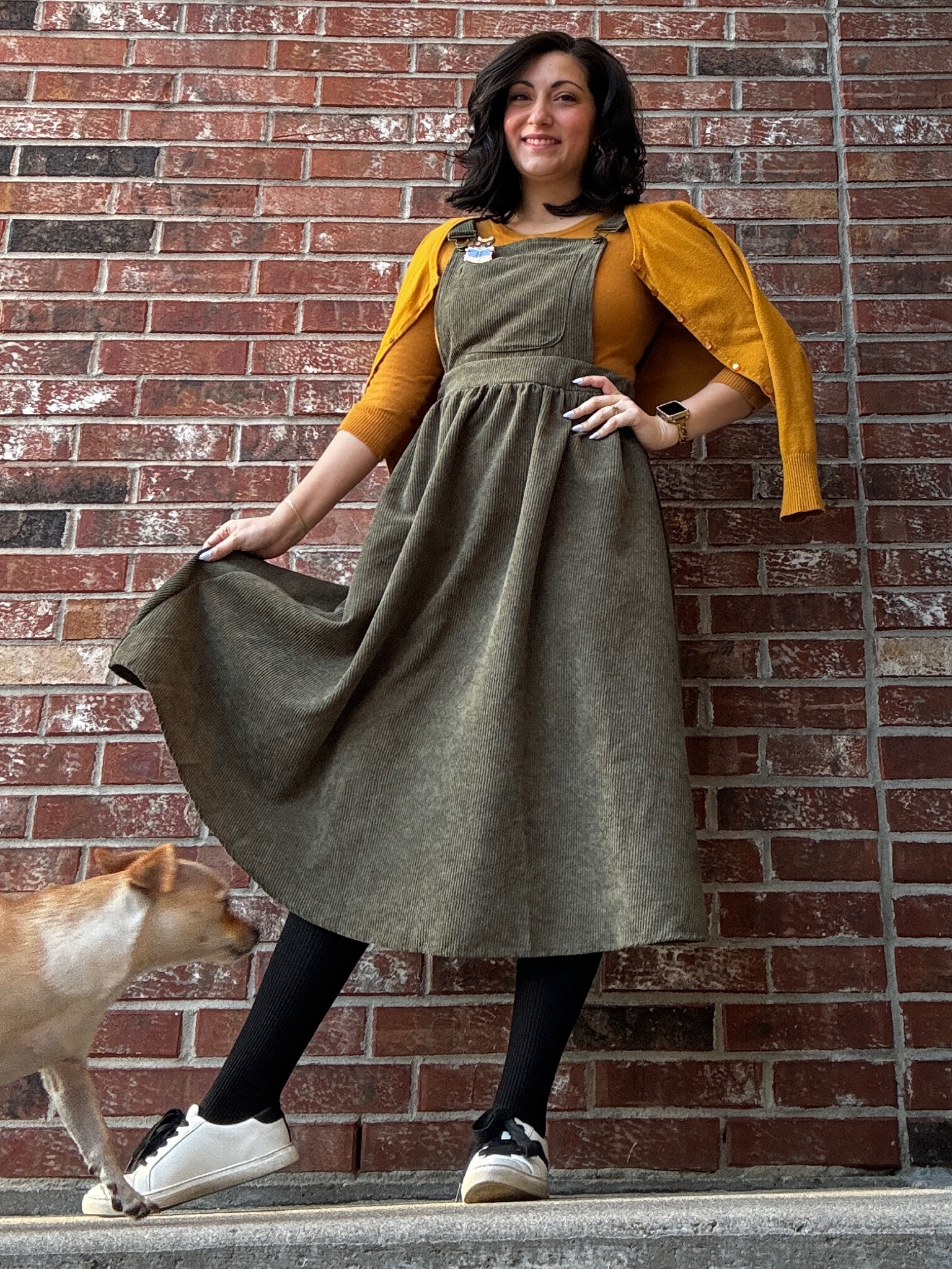 A pinafore dress, also known as an overall dress, is the epitome of versatile fashion! Whether you're dressing up for a fancy event or dressing down for a casual outing, a pinafore dress fits the bill. Not only is it comfortable and cute, but in a neutral color, it pairs well with everything in your wardrobe! This staple of 1950s style screams versatility and is a must-have for any vintage inspired wardrobe. 

#PinaforeDress #VersatileFashion #1950sStyle #ComfortableFashion

#LTKworkwear #LTKfindsunder50 #LTKsalealert