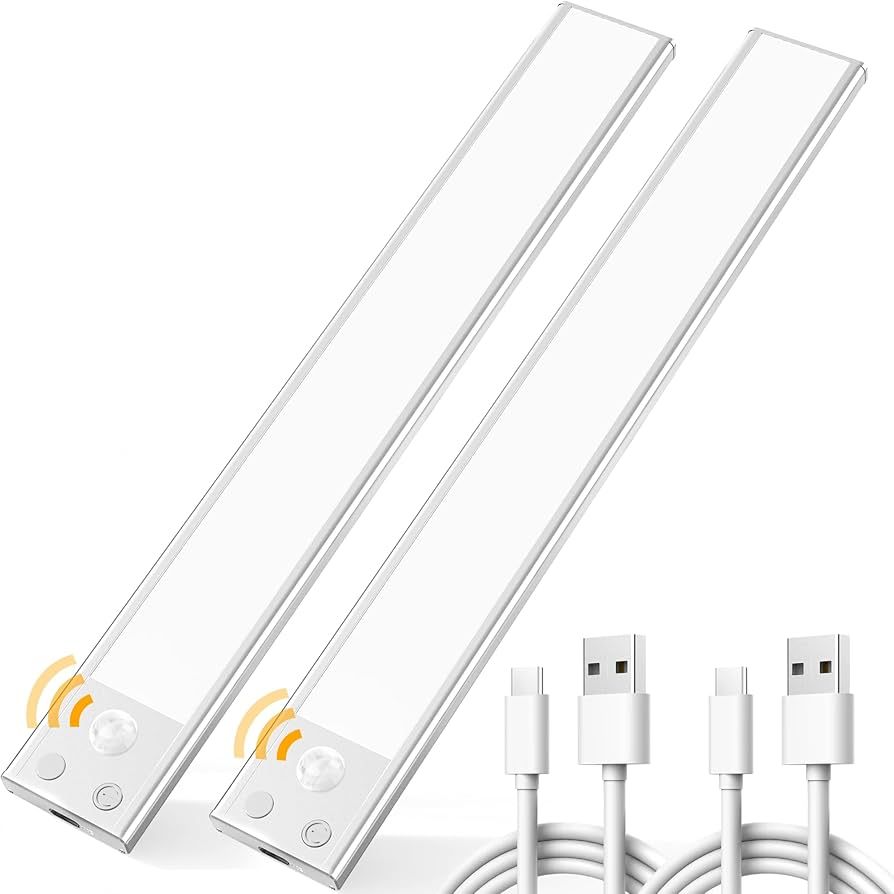 Under Cabinet Lights Motion Sensor, SUPERDANNY 47 LED USB-C Rechargeable 2200mAh Under Cabinet Li... | Amazon (US)
