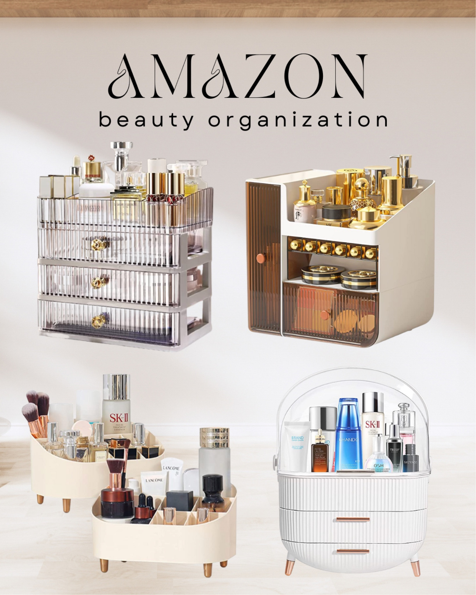 How I Organize My Makeup Drawers - Andee Layne Brand new makeup organizations display picture 1