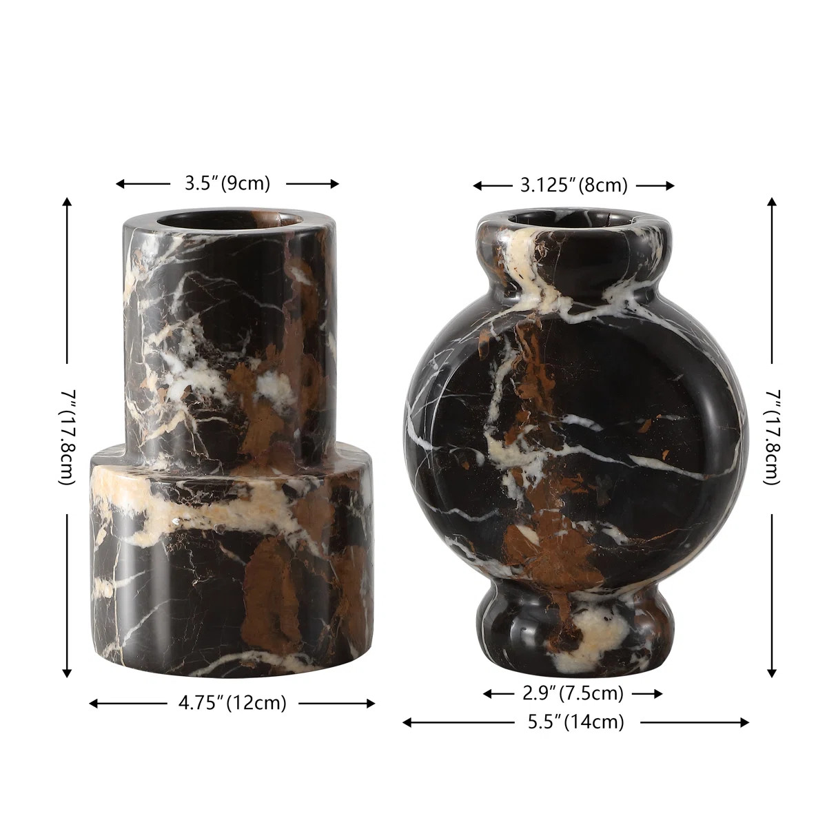 Marrero Marble Vase Set (Set of 2) | Wayfair North America