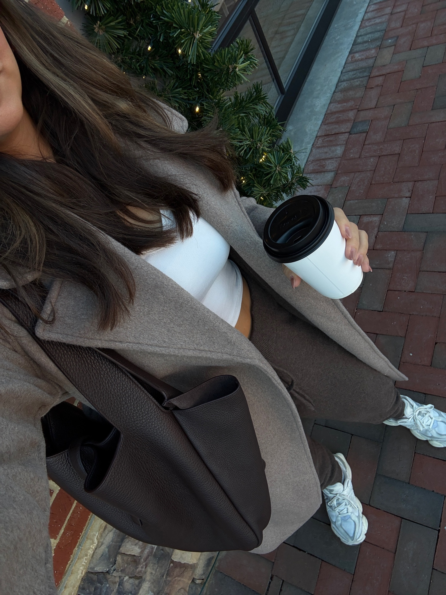 Brown themed errand outfit! Elevated sweat set