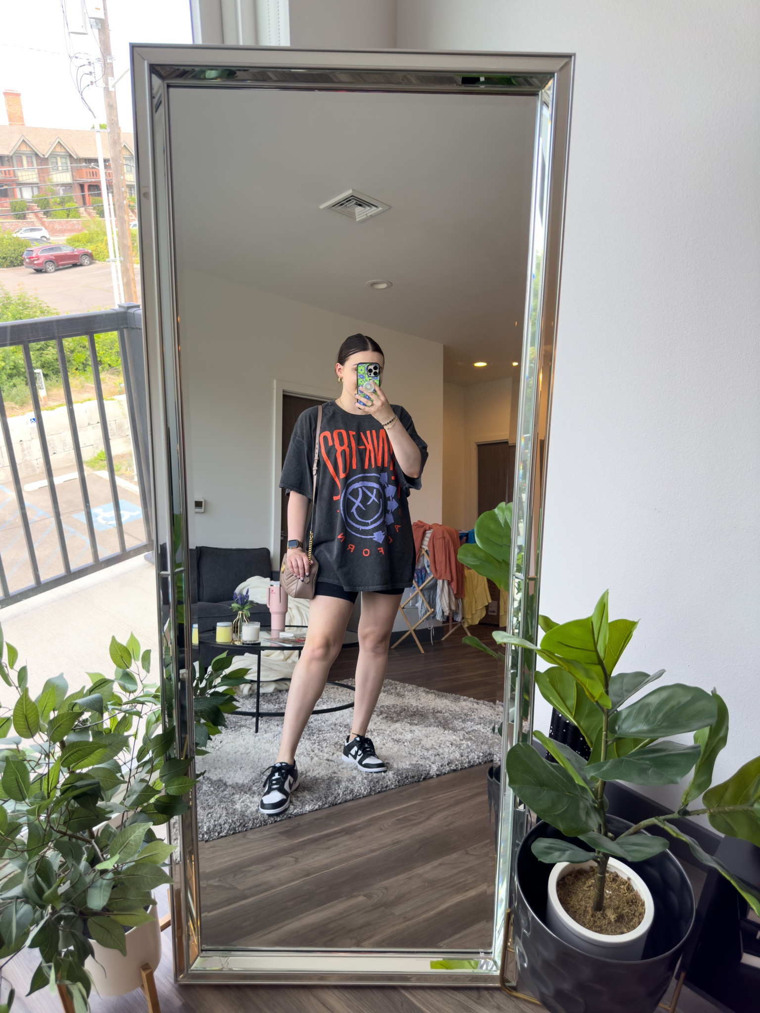 Casual shopping day outfit. Featuring the best biker shorts ever and an oversized band tee. 

I’m wearing a L/XL tee, size 8 shorts and size 7 boys sneakers 

#LTKstyletip #LTKSeasonal #LTKunder100