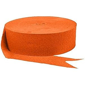 Amscan Jumbo Roll Party Crepe Streamer | Orange Peel |500' | Party Decor - | Amazon (US)