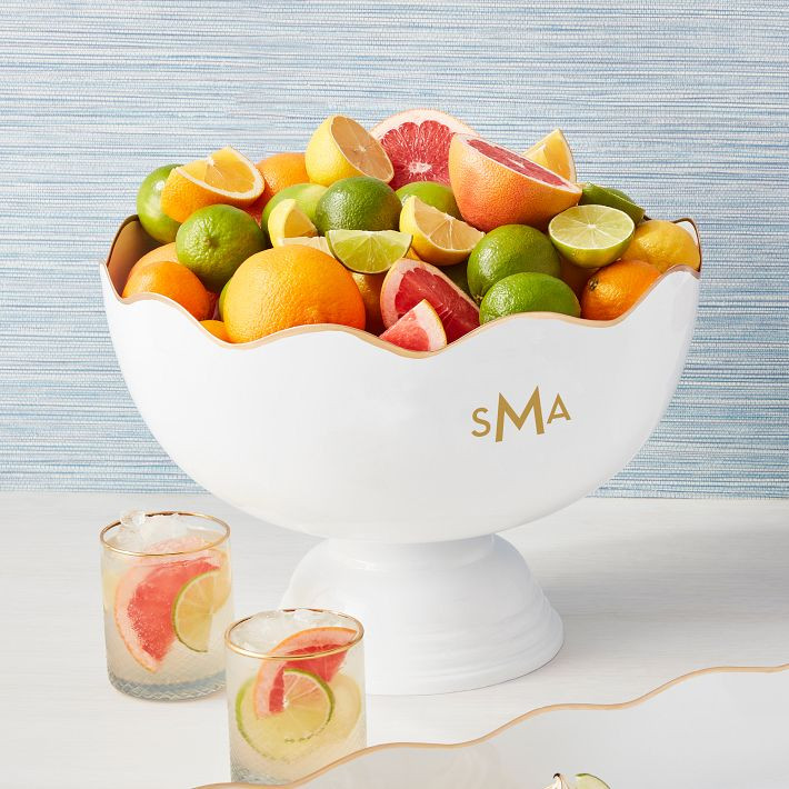 Scalloped Gold Rim Celebration Bowl | Mark and Graham