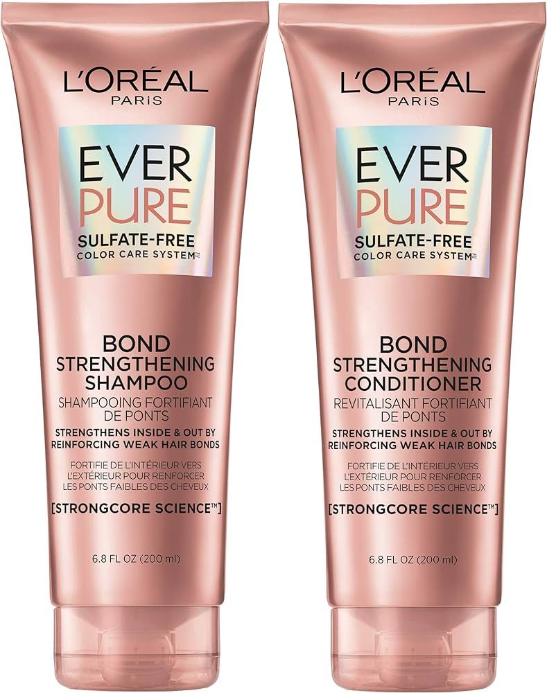 L'Oreal Paris EverPure Bonding Shampoo and Conditioner Kit for Color-Treated Hair, 6.8 Ounce (Set... | Amazon (US)