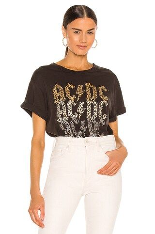 Chaser Recycled Vintage Jersey Rolled Short Sleeve Crew Neck Tee in Union Black from Revolve.com | Revolve Clothing (Global)