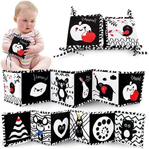 Black and White Baby Book | High Contrast Baby Sensory Toys | Infant Tummy Time Toys 0-3 Months Mont | Amazon (US)
