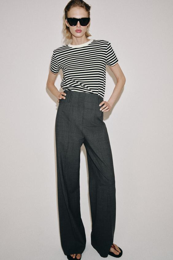 SHORT SLEEVE INTERLOCK T-SHIRT | Zara US