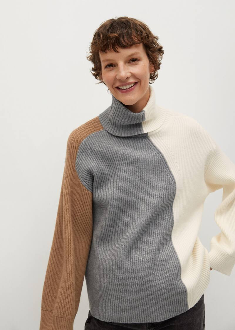 Mehrfarbiger Strickpullover | MANGO (DE)