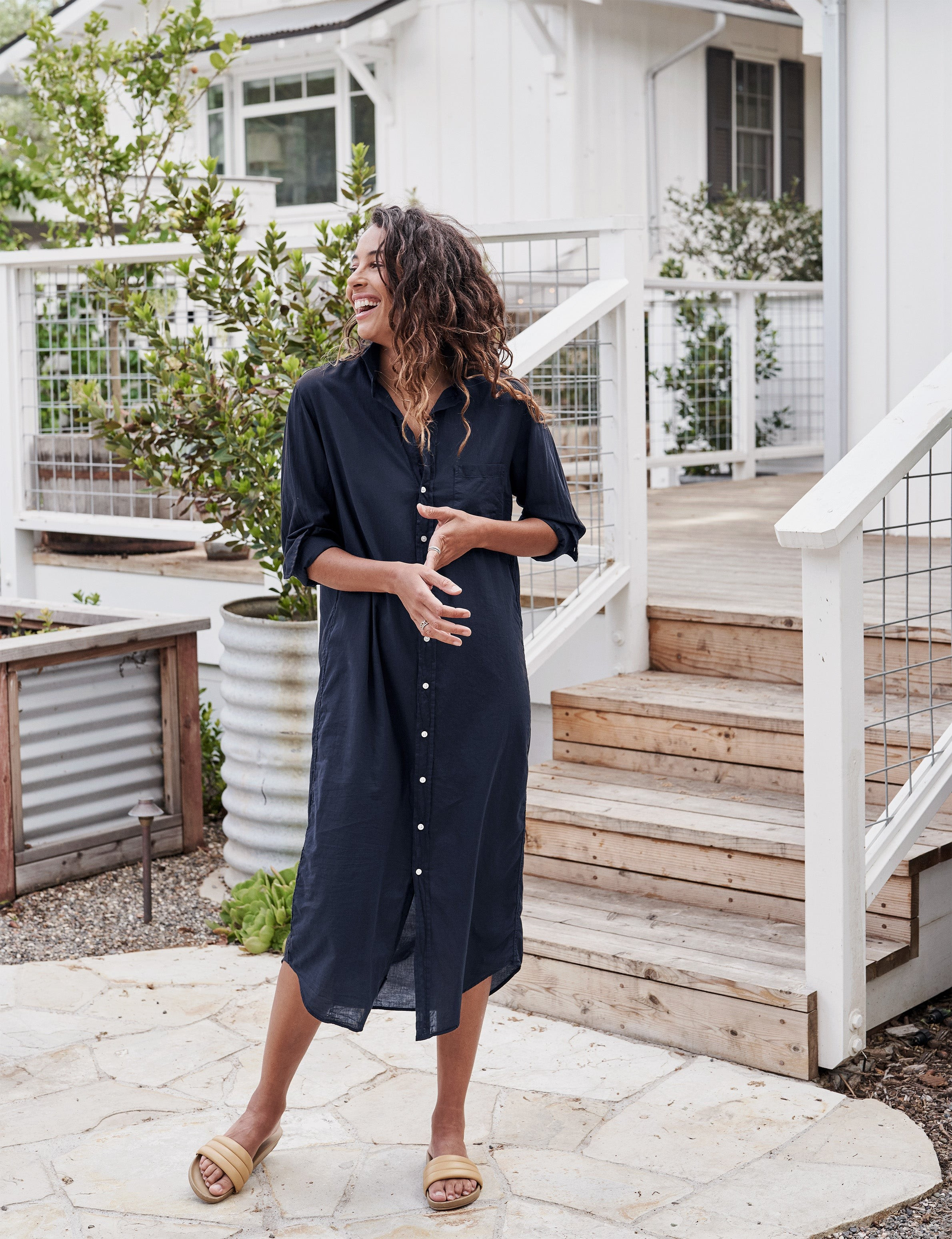 RORY Navy, Organic Voile | Frank & Eileen