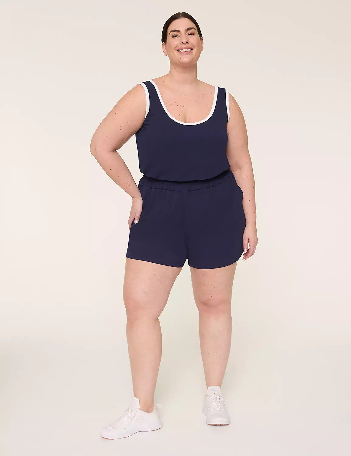LIVI Soft Scoop-Neck Romper | Lane Bryant (US)