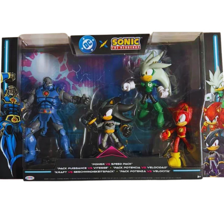 DC x Sonic the Hedgehog 5" Action Figure Multipack, Power vs Speed, 4-Pack | Walmart (US)