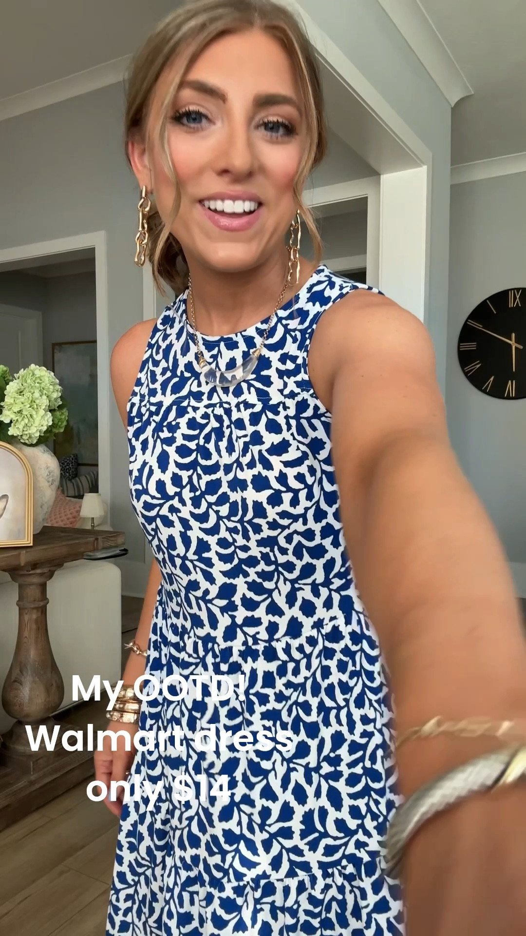 This $14 Walmart dress 😍💙 I wore this to family dinner tonight and it was SO cute and comfy!! The fit is easy and flattering, the fabric is lightweight, and I love this blue + white print for summer 🙌🏼

It’s one of those throw-on-and-go dresses that looks way more expensive than it is 👏🏼 perfect for everyday mom life, casual dinners, vacations, or even dressed up with wedges!

Runs TTS and such a good length (I’m 5’2” for reference!)—this is definitely one of those pieces that’s going to sell fast at this price!!

#walmartfashion #walmartfinds #walmartdress #affordablefashion #budgetstyle #summerdress #everydayoutfits #momstyle #casualchic #ootd #summerstyle #under20 #walmartstyle

#LTKPetite #LTKootd