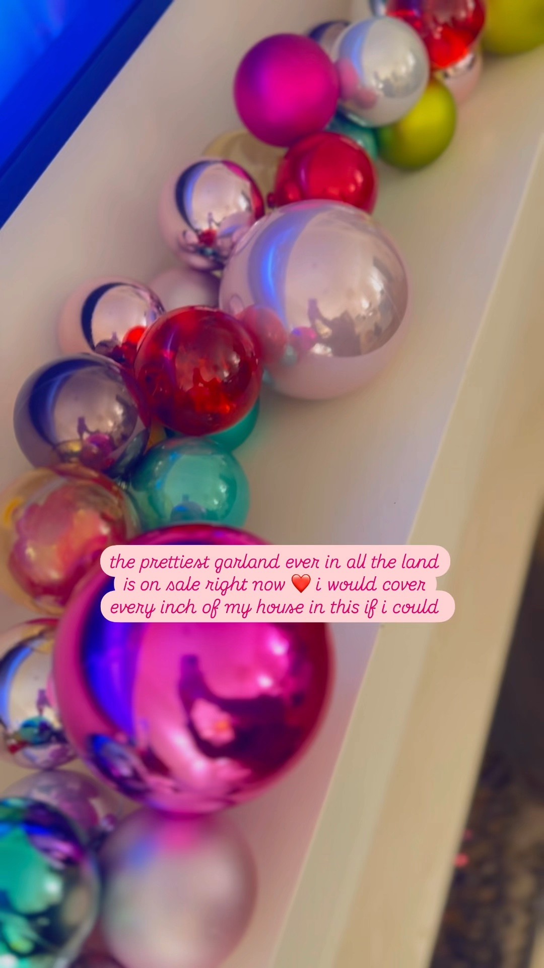 i’m so obsessed w this garland that is so colorful fun & perfect on a mantle  !! 

#LTKSeasonal #LTKSaleAlert #LTKHoliday