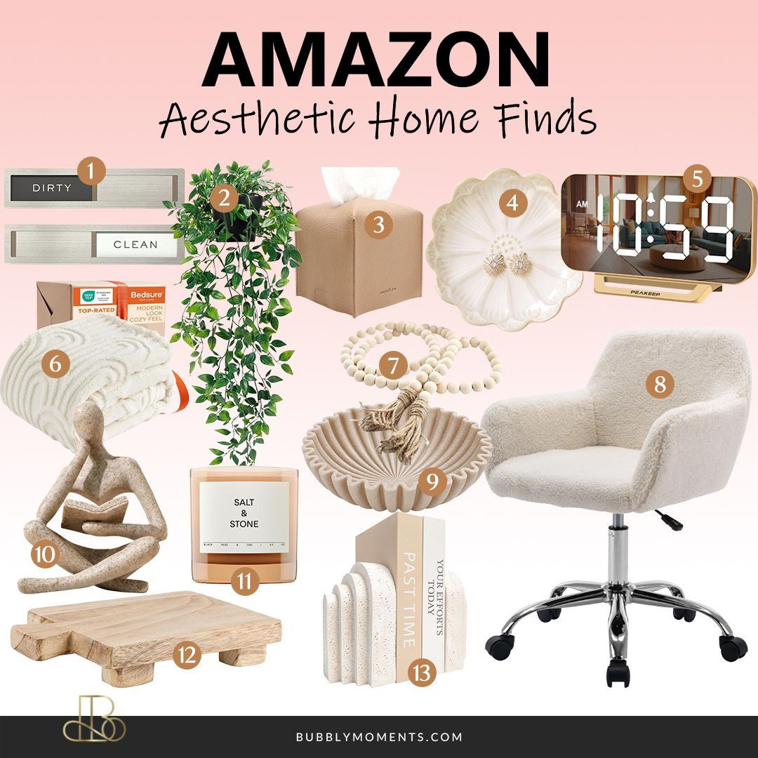 Transform your space with these aesthetic home finds that instantly make your home feel cozy, stylish, and put together ✨ From minimal decor pieces to functional essentials that double as beautiful accents, these Amazon picks are perfect for creating that clean, calming vibe. Whether you’re refreshing your bedroom, living room, or workspace, these pieces make it easy to elevate your space without overthinking it. I love how small details can completely change the look and feel of a room—these finds are perfect for adding warmth, texture, and personality to your home. Save this for your next home refresh and tap to explore all the aesthetic pieces everyone is loving right now 🤍
#LTKHome #LTKStyle #LTKFinds #aesthetichome #homeinspo #amazonfinds #homedecor #interiorinspo #cozyhome #minimalhome #modernhome #homestyle #roomdecor #homedetails #amazonhome #homeessentials #interiordesign #cozyvibes #homeideas #decorinspo #simpleliving #homerefresh #trendingnow #amazongems #homesweethome #cleanaesthetic 

 