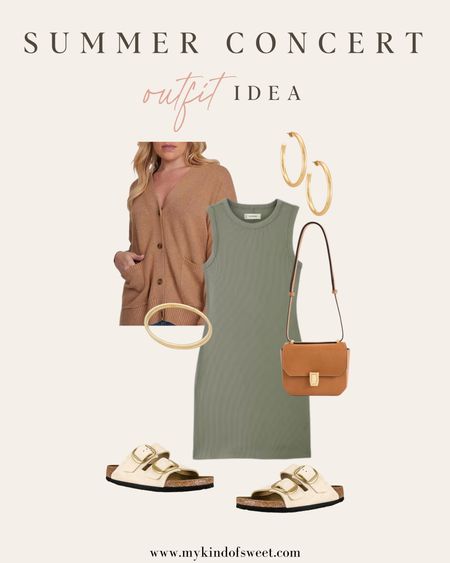 I love this Everlane Ribbed Mini Dress for a chill Summer Concert! Layer it with this Bloomingdale’s Oversized Cardigan to keep you warm and Revolve Birkenstocks for a relaxed concert ready look. 

#LTKstyletip #LTKFestival