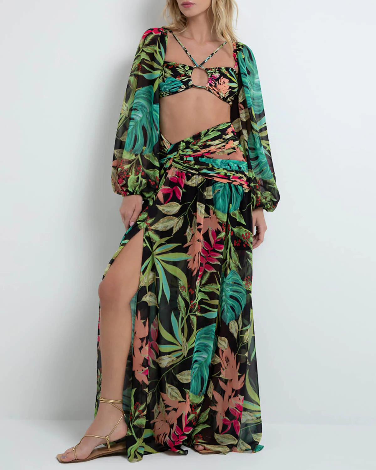 TROPICALIA HIGH-SLIT MAXI SKIRT (FINAL SALE) | PatBO