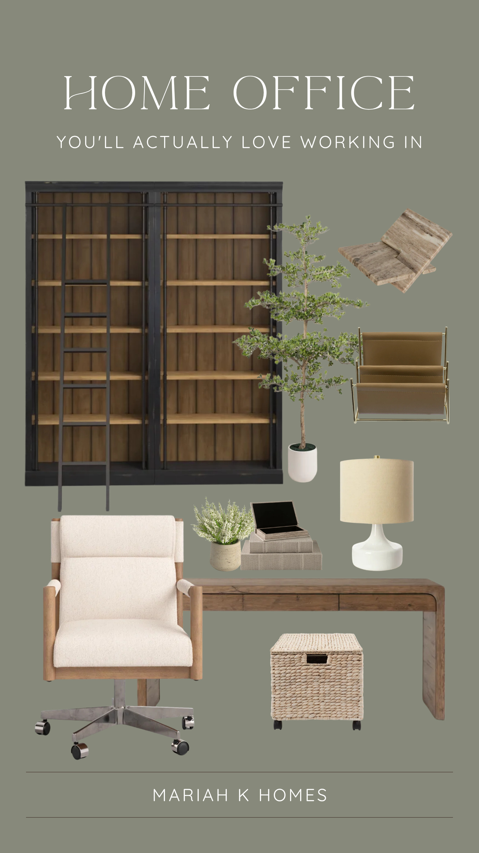 Create a workspace that's as beautiful as it is functional. Wayfair has timeless office furniture with quality craftsmanship, warm finishes, and classic details that make working from home feel both productive and inspiring. #homeoffice #workspace #wayfairhome #wayfairhomeoffice #officeinspo #mariahkoehle #mariahkhomes #socialagentcircle #expluxury #exprealty 

 #LTKHome #LTKSaleAlert