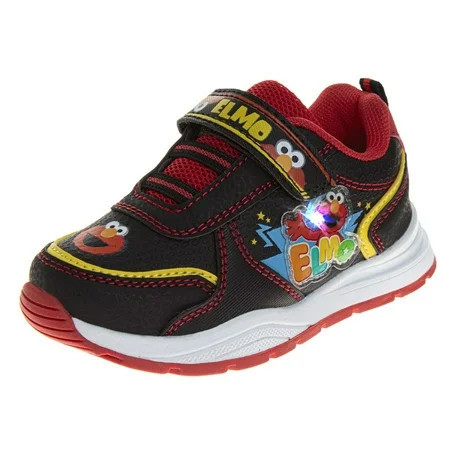 Sesame Street Kids Elmo Hook and Loop Fashion Sneaker. (Toddler/Little Kids) - Black/Red 6 | Walmart (US)