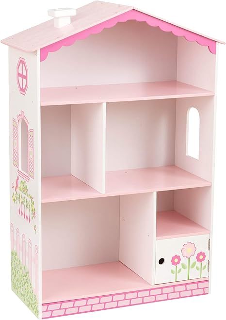 KidKraft Dollhouse Cottage Bookcase Wooden Children's Furniture with Shelves and Hidden Storage, ... | Amazon (US)