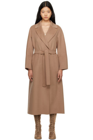 Beige Elisa Coat | SSENSE