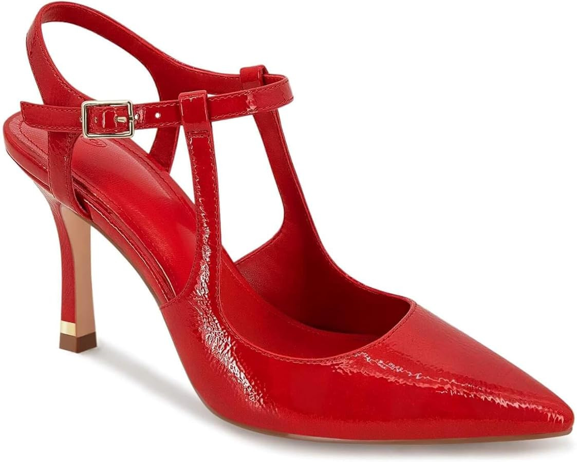 Coutgo Womens High Heels Pointed Toe Ankle Strap Pumps Patent Leather Sexy Stiletto Office Weddin... | Amazon (US)