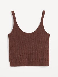 Cropped Waffle-Knit Lounge Cami Tank Top for Women | Old Navy (US)