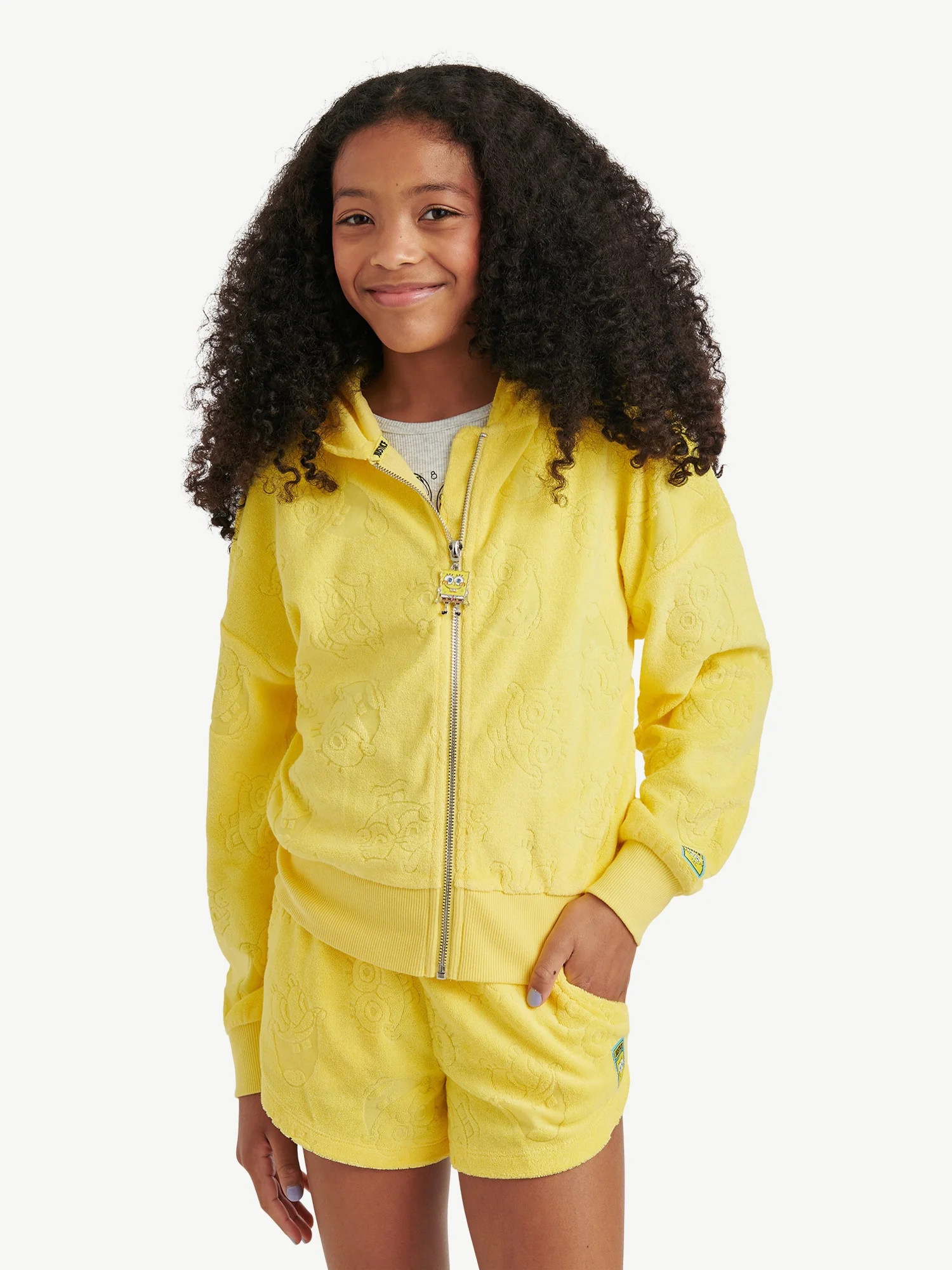 Spongebob X Justice Girls French Terry Full Zip, Sizes XS - XLP | Walmart (US)
