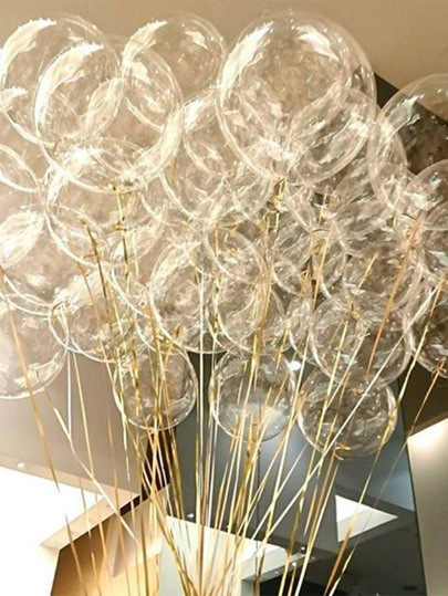 10 Inch Clear Balloon 20pcs With Balloon Rope 2rolls
   SKU: shholiday03190917436      
         ... | SHEIN
