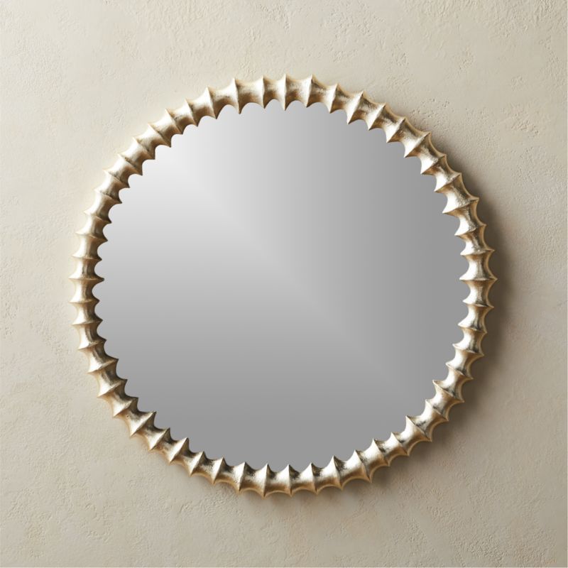 Martell Champagne Round Wall Mirror 30" + Reviews | CB2 | CB2