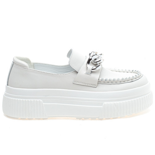 WILLA White Leather | J/SLIDES Footwear