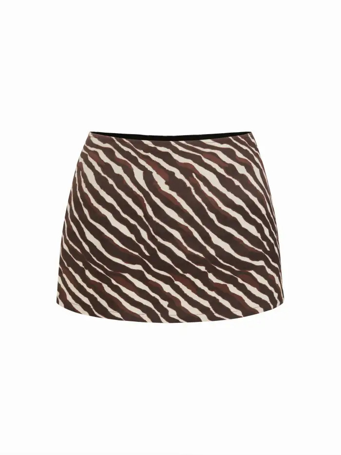 Satin Low Rise A-line Mini Skort $24.90Flash Shipping | Cider
