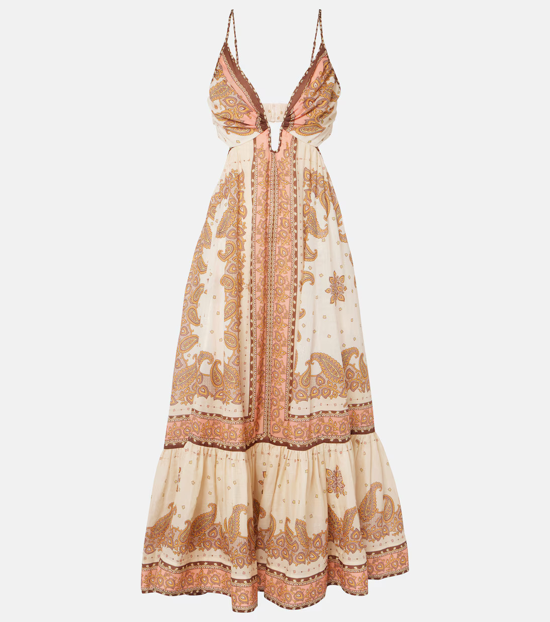 Maxine paisley ramie midi dress | Mytheresa (UK)