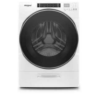 Whirlpool 5.0 cu. ft. High Efficiency White Stackable Front Load Washing Machine with Load & Go X... | The Home Depot